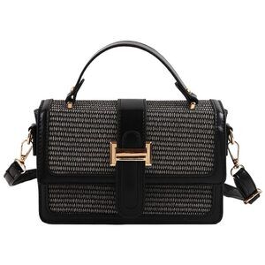 9199 ’s Trendy Straw Shoulder Bag Straw Crossbody Bags Summer Clutch Purse